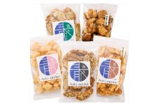 青木煎餅 専門店の「揚げおかき」セット5種 そこらへんの草セット｜そこらへんの草(バジル) 新生姜 角三のめんつゆ 青のり 一味唐辛子 専門店の揚げおかき [0623] 