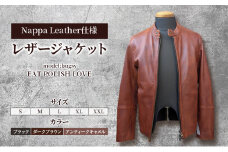 【Nappa Leather仕様】レザージャケット　[model:bugsy]　ジャケット 革 皮革 レザー 皮製品 レザー製品 シープスキン シープレザー メンズ パキスタン【XXL：ブラック】 [№5346-7305]1235