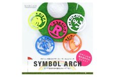 アーチ型英文字蛍光ゴルフマーカー１個オリジナルマーカー作成 ゴルフ用品 ギフト プレゼント 記念 おしゃれ ゴルフ好き 千葉市 千葉県 ブライトレッド[№5346-7504]