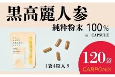 黒高麗人参「CARPONIX」4粒入り×120袋 サプリメント サプリ 黒高麗人参 カプセル ジンセノサイド 千葉市 [№5346-1517]