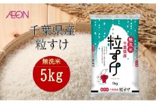 令和7年産　千葉県産 無洗米粒すけ5kg　米 お米 こめ コメ 白米 精米 ブランド米 ご飯 ごはん おにぎり お弁当 [№5346-1945]