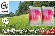 新米　令和7年 ミルキークイーン 無洗米 10kg（5kg×2）特別栽培米【お米 粘り もっちり おにぎり お弁当】 千葉県  [№5346-0327]