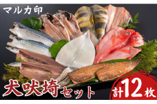 干物セット 12枚 干物 金目鯛 金目鯛開き さんま 秋刀魚 さんま開き さば 鯖 さば干物 あじ 鯵 あじ干物 ほっけ ほっけ干物 いか 一夜干し さばみりん 詰め合わせ 個包装 冷凍 食品 小分け 大容量 人気 魚 魚介 魚貝 海鮮 弁当 惣菜 おかず 贈答 贈り物 プレゼント ギフト お取り寄せ 送料無料 ふるさと納税 ふるさと納税干物 千葉県 銚子市 マルカ加藤水産 マルカ印 犬吠埼セット