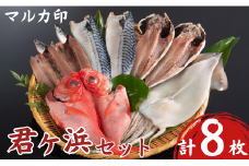 マルカ印 君ヶ浜セット 釣り金目開き さんま開き さば干物 あじ開き 一夜干しいか 干物セット 干物詰め合わせ 詰合せ 干物詰合せ 個包装 贈り物 ギフト プレゼント 贈答 冷凍 冷凍干物