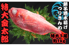 金目鯛 キンメダイ 1尾 約1kg 銚子釣り金目 特大金太郎 銚子キンメ きんめだい 特大サイズ 金目鯛 新鮮 銚子港水揚げ 瞬間冷凍 つりきんめ キンメ 釣り きんめ キンメダイ きんめだい おさしみ 刺し身 煮つけ アクアパッツァ お祝い 贈り物 お取り寄せ 人気 グルメ 千葉県 銚子市 カネ八商店