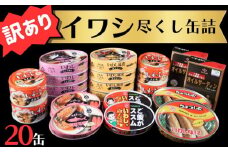 訳あり 缶詰 7種 イワシ尽くし 満足セット( 20缶 ）缶詰  いわし 詰め合わせ おすすめ セレクト 人気 栄養 炊き込みご飯 パスタ おつまみ 美味しい 国産 国内産 醤油 明太子 キムチ オイルサーディン キムチ煮 油漬 しょうゆ 醤油 アレンジ 非常食 保存食 常備 災害 備蓄品 和風 洋風 健康 ご飯がすすむ 千葉県 銚子市 銚子市観光協会
