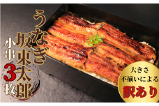 訳あり うなぎ坂東太郎 蒲焼 小串3枚セット （約90ｇ×3）不揃い うなぎ 坂東太郎 グルメ 鰻 ブランド 冷凍 加工品 惣菜 セット ふるさと納税 お取り寄せ グルメ ひつまぶし うな重 うな丼 規格外 小分け 個包装 真空パック 送料無料 ギフト プレゼント 贈り物 贈答 お取り寄せ 食品 簡単調理 千葉県 銚子市 忠平株式会社