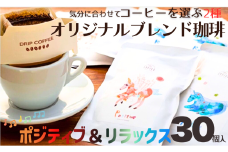 コーヒー ドリップバッグ ポジティブ＆リラックス  30個 粉 エモーショナル 自家焙煎 オリジナルブレンド 珈琲 ドリップ ドリップコーヒー 粉コーヒー 手軽 個包装 挽き立て 挽きたて 焙煎仕立て 携帯 こだわり ブレンド ホットコーヒー  ティータイム 飲み比べ 飲料 コーヒー飲料  デザート ギフト 贈答用 お取り寄せ ふるさと納税 千葉県 銚子市 ティピカ