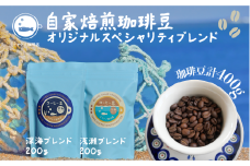 珈琲豆 飲み比べセット 合計400g オリジナルスペシャルティブレンド 深海ブレンド200g 浅瀬ブレンド200g コーヒー 自家焙煎 珈琲 ブレンド 豆 ブレンドコーヒー 焙煎 コク 深み ブラジル コロンビア エチオピア インドネシア お取り寄せ ギフト 贈物 贈答 プレゼント お歳暮 お中元 祝い 常温 長期保存 ふるさと納税 ふるさと納税コーヒー 送料無料 千葉県 銚子市 港乃珈琲店