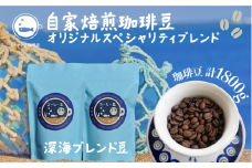 【定期便】6ヶ月 珈琲豆 深海ブレンド 約300g（300g×6ヶ月） 自家焙煎 オリジナルスペシャルティブレンド コーヒー 自家焙煎 珈琲 ブレンド 豆 ブレンドコーヒー 焙煎 コク 深み ブラジル・コロンビア・エチオピア・インドネシア 人気 お取り寄せ グルメ ギフト 贈物 贈答 プレゼント お歳暮 お中元 祝い  常温 長期保存 送料無料 ふるさと納税 千葉県 銚子市 港乃珈琲店