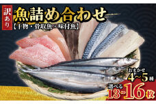 おまかせ 訳あり 魚 詰め合わせ 13枚~16枚 （4種～5種類） 干物 骨取魚 味付魚 いわし さば あじ さんま きんめだい ほっけ 赤魚 いか さわら いなだ しいら しまほっけ 魚 魚貝 魚介 鮮魚 新鮮 海鮮 セット 詰め合わせ ギフト 贈物 贈答 プレゼント お取り寄せ グルメ ふるさと納税 ふるさと納税干物 送料無料 骨取り 骨抜き 骨無し 漬け魚 漬魚 千葉県 銚子市 一政水産