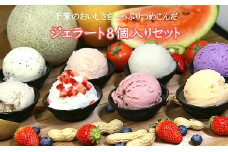 【12203-0008】千葉のおいしい食材から作った体にやさしいジェラート8個入りセット