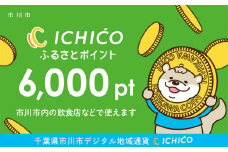 デジタル地域通貨ICHICOふるさとポイント6,000pt　【12203-0222】