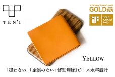 TEN'I　修理無縁の永年設計極薄財布（牛革）　★カラー：イエロー　【12203-0231】
