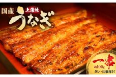 うなぎ上蒲焼1串(100g前後)【老舗 ギフト 冷凍  うなぎ 鰻 ウナギ かばやき 串  タレ 山椒 千葉県 市川市】【12203-0296】