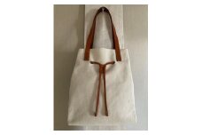 【革製品･職人手作り】巾着型帆布バック