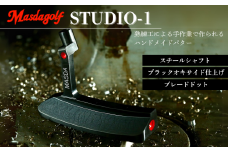 マスダゴルフ STUDIO-1 パター スチールシャフト ブラックオキサイド仕上げ 【カスタム：ブレードドット】 ゴルフ ゴルフクラブ 【受注生産】