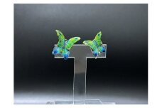 緑瑠璃蝶　イヤリング