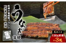 天然 に近づけた究極の養殖 鰻「坂東太郎 使用」 うなぎ 蒲焼 大サイズ 130g前後×3尾【1488900】