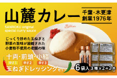 KP002 また食べたくなるカレー！＜木更津山麓カレー＞十両・前頭・小結・特製玉ねぎドレッシングセット ふるさと納税 カレー 健康 からだにやさしい 辛さ 十両 前頭 大辛 小結 レトルト セット 玉ねぎ ドレッシング たまねぎ 千葉県 木更津 送料無料