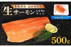 <メディア掲載多数> 木更津産 おかそだち 生サーモン トラウトフィレ 500g ( 真空パック )  KJ008 | サーモン 生サーモン 鮭 さけ サケ シャケ ふるさと納税 真空パック 真空 生サーモントラウトフィレ トラウトフィレ 養殖 骨取 骨取り ほねとり
