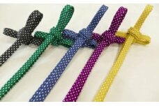 【千葉県指定伝統的工芸品】江戸組紐 中村正 吾妻組あられ柄（ドット柄）帯締め 墨色