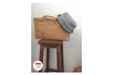 AO031【warmheart】ヒッコリーデニムのポークパイハット/帽子(56.5cm)