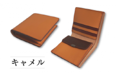 【ふるさわ革工芸】本革二つ折り財布（キャメル）