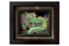 No.122 【雲龍風虎堂】押絵『青龍』（小）