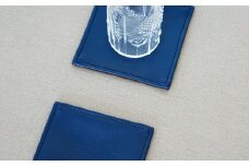 No.219-08 PVCレザーコースター「LEST」（ネイビー） ／ 雑貨 日用品 インテリア 千葉県