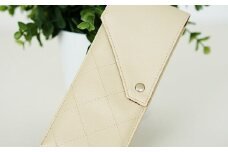 No.221-15 上質な日本製メガネケース「KAGULA」　Mサイズ（ベージュ） ／ 雑貨 日用品 めがね 千葉県