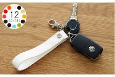 No.228-17 PVCレザーキーリング「KEYDA」2個セット　Mサイズ（ブラウン） ／ 雑貨 日用品 鍵 千葉県