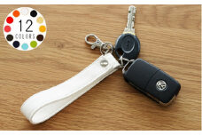 No.228-24 PVCレザーキーリング「KEYDA」2個セット　Mサイズ（オレンジ） ／ 雑貨 日用品 鍵 千葉県
