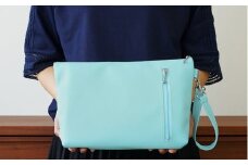 No.241-07 上質な日本製おむつポーチ「occhi」（ライトブルー） ／ 雑貨 日用品 入れ物 千葉県