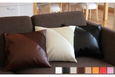 No.244-03 国産高級PVCレザークッションカバー「SHELL」（ベージュ） ／ 雑貨 日用品 インテリア 千葉県