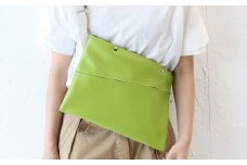 No.246-05 上質で上品でシンプルなショルダーバッグ「saco」（グリーン） ／ 雑貨 日用品 鞄 千葉県