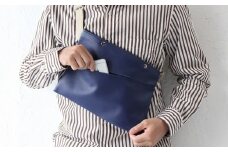 No.246-07 上質で上品でシンプルなショルダーバッグ「saco」（ネイビー） ／ 雑貨 日用品 鞄 千葉県