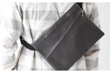 No.246-08 上質で上品でシンプルなショルダーバッグ「saco」（グレー） ／ 雑貨 日用品 鞄 千葉県