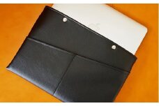 No.252-02 PVCレザーパソコンケース（クラッチバッグ）「match」11インチ用（ブラック） ／ 雑貨 日用品 入れ物 千葉県