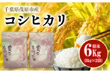 【令和6年産】5年連続食味格付ランクS評価 千葉県茂原市産コシヒカリ6kg(3kg×2袋) 精米／ふるさと納税 お米 米 精米 コシヒカリ 千葉県 茂原市 MBAL001