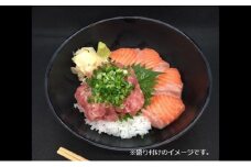[№5904-0350]王様のまぐろ食堂　ねぎとろとサーモンのセット（2食分）