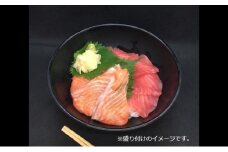 [№5904-0351]王様のまぐろ食堂　まぐろとサーモンの二色セット（2食分）