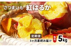 [№5904-0508]さつま芋（紅はるか）5kg 定期便3ヵ月
