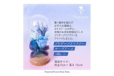 プリザーブドフラワーローズドーム ブルー系 お祝いやお誕生日におすすめ【1636485】