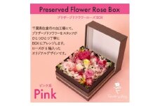 プリザーブドフラワーローズBOX ピンク系 お祝いやお誕生日におすすめ【1636484】