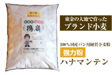 No.195 鴇嶺（ハナマンテン）1kg×2袋セット ／ 国産 小麦粉 強力粉 パン用 麺用 ピザ用 千葉県 特産品