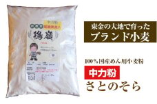 No.196 鴇嶺（さとのそら）1kg×2袋セット ／ 国産 小麦粉 中力粉 うどん用 千葉県 特産品