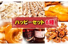 No.267 ハッピーセット 6種 ／ 惣菜 中華 飲茶 餃子 焼売 春巻 フカヒレ 万能ダレ くるみの飴炊き グルメ 本場 老舗仕込み 家庭 詰め合わせ 千葉県