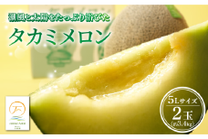 ＜2025年 先行予約 ＞ タカミメロン 青肉 5L サイズ × 2玉 セット (計約 3.4kg) 6月 7月 発送 産地直送 メロン 高級 ブランド 糖度 貴味 タカミ 飯岡メロン ブランドメロン 贈り物 贈答 ギフト プレゼント 果物 フルーツ おすすめ 人気 デザート 千葉県 旭市 飯岡 石毛農園 igf003