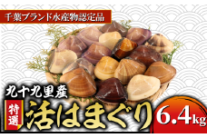 ≪千葉ブランド水産物認定品≫ 九十九里産 活け はまぐり 約6.4kg/68～88個 天然  蛤 ハマグリ 活 冷蔵 魚介 魚貝 海鮮 貝 出汁 だし 味噌汁 酒蒸し グラタン 九十九里浜  お祝い 祝い ひなまつり 節句 おせち 贅沢 人気 おすすめ 贈答 ギフト お取り寄せ 送料無料 ふるさと納税  不動丸 千葉県 旭市 fdm002